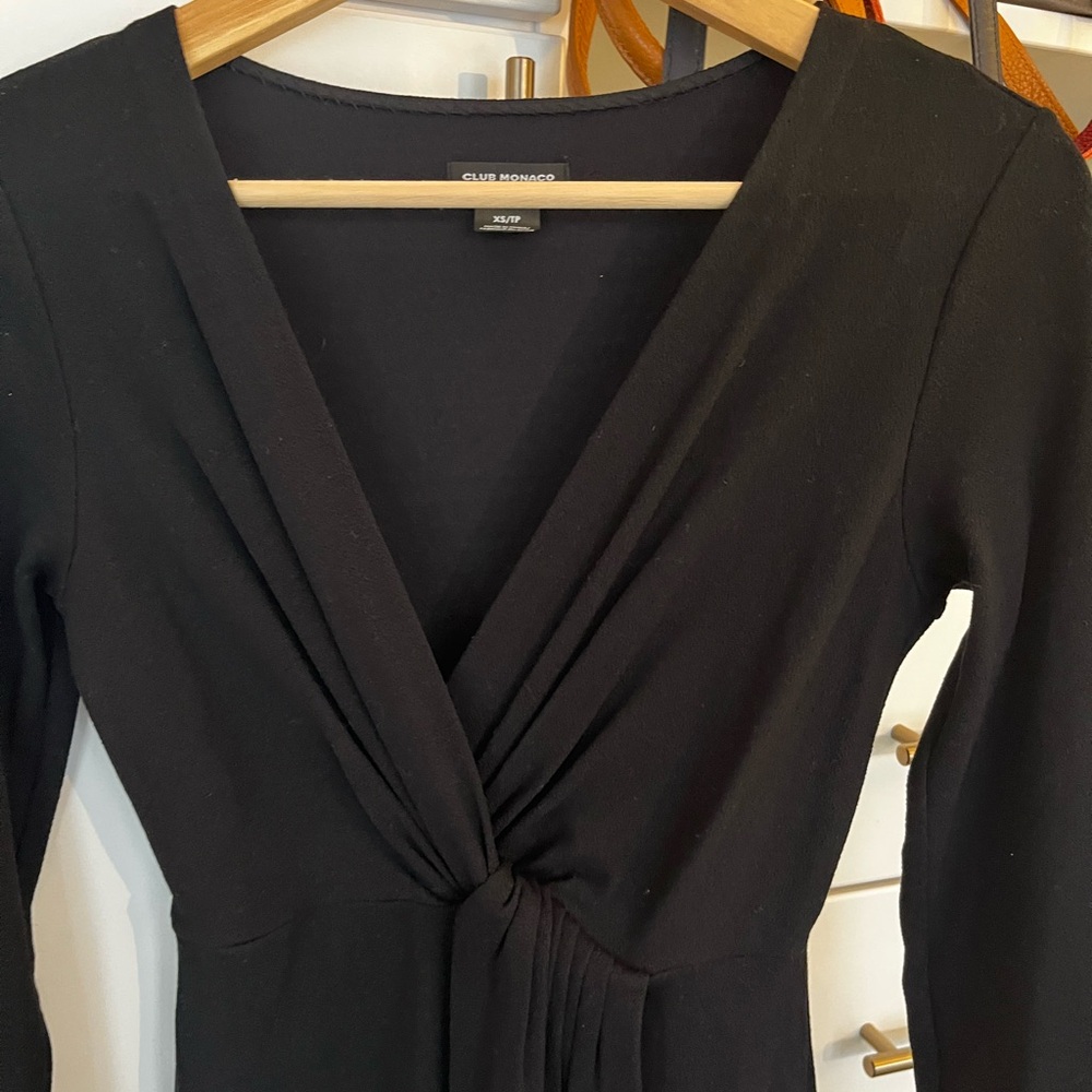 Club Monaco Black Long Sleeve Dress